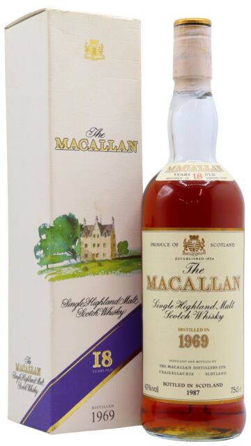 The Macallan - 1987 Release Sherry Oak Highland Single Malt Scotch 1969 18 year old Whisky (75cl)