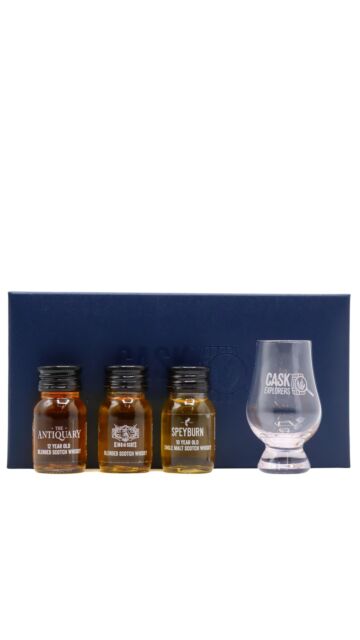 Cask Explorers - Glencairn Tasting Glass & Scotch Whisky Tasting Set (3 x 3cl)