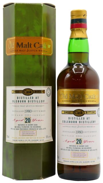 Coleburn (silent) - Old Malt Cask - Single Cask 1980 20 year old Whisky