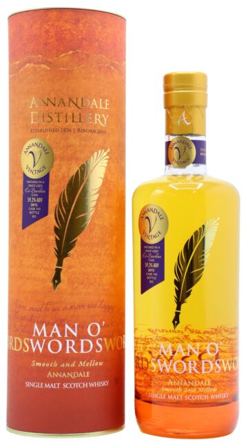Annandale - Rare Vintage Man O' Words - Single Bourbon Cask #143 2015 Whisky