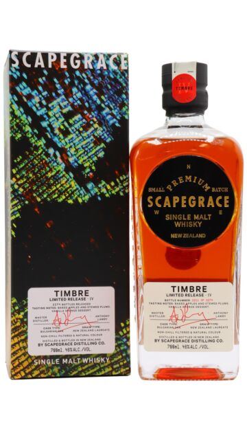 Scapegrace - Release IV: Timbre - New Zealand Single Malt 3 year old Whisky