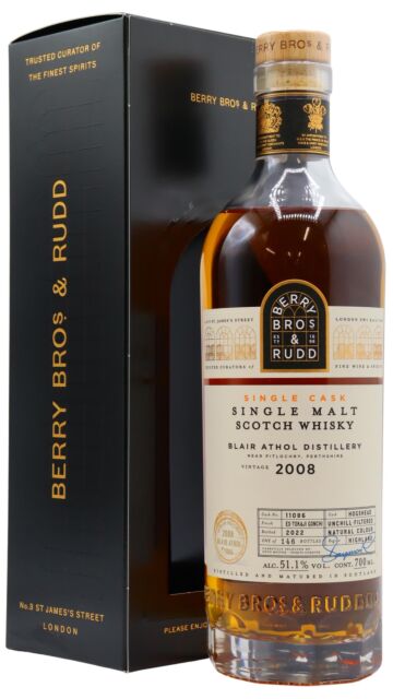 Blair Athol - Berry Bros & Rudd - Single Cask #11086 Tokaji Cask Finish 2008 14 year old Whisky