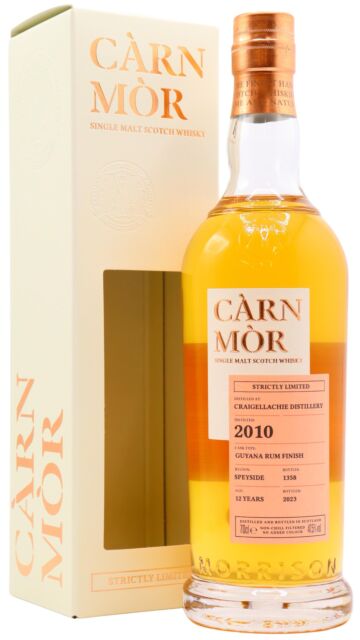 Craigellachie - Carn Mor Strictly Limited Guyana Rum Cask Finish Single Malt Scotch 2010 12 year old Whisky