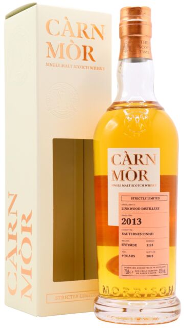 Linkwood - Carn Mor Strictly Limited Sauternes Wine Cask Finish Single Malt Scotch 2013 9 year old Whisky