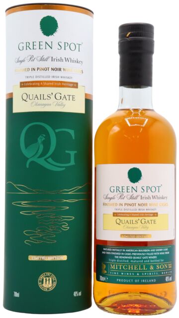 Green Spot - Quails' Gate Pinot Noir Wine Cask Finish Single Pot Still Irish Whiskey