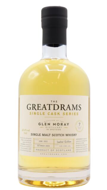 Glen Moray - Great Drams Rare Cask Series 2012 7 year old Whisky