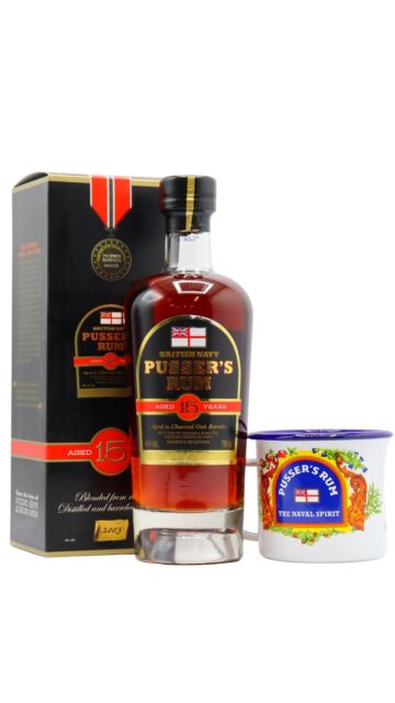 Pusser's - British Navy 15 year old Rum (Includes Metal Mug)