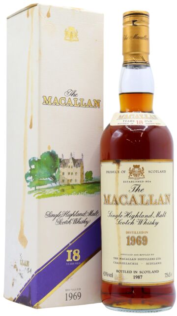 The Macallan - 1987 Release Sherry Oak Highland Single Malt Scotch 1969 18 year old Whisky