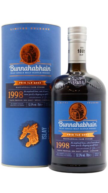 Bunnahabhain - Feis Ile 2023 - Manzanilla Cask Finish Islay Single Malt Scotch 1998 Whisky