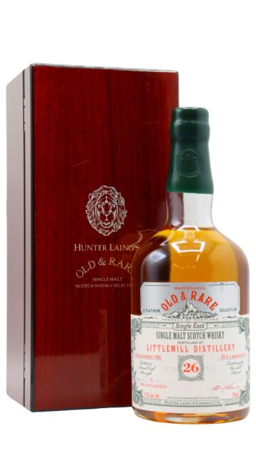 Littlemill (silent) - Hunter Laing's Old & Rare Single Cask Single Malt Scotch 1988 26 year old Whisky