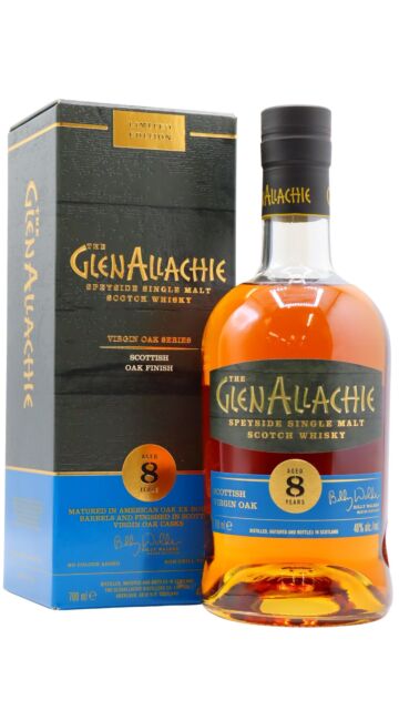 GlenAllachie - Scottish Virgin Oak Finished Single Malt Scotch 8 year old Whisky