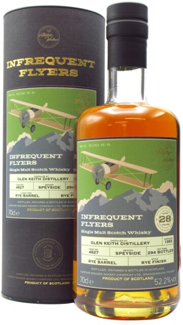 Glen Keith - Infrequent Flyers Single American Rye Cask #4827 1993 28 year old Whisky