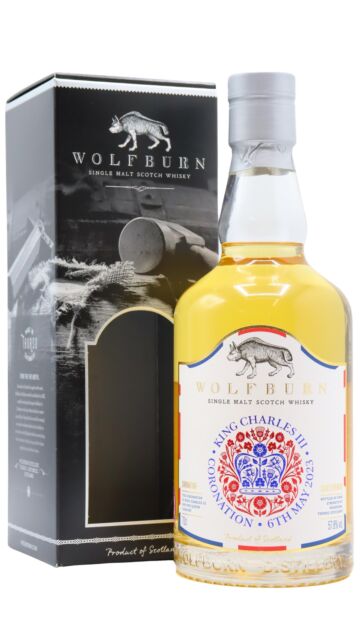 Wolfburn - Limited Edition King Charles III Coronation Highland Single Malt Scotch 7 year old Whisky