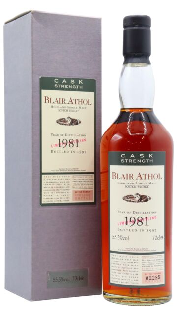 Blair Athol - Flora & Fauna Cask Strength 1st Edition Single Malt Scotch 1981 16 year old Whisky