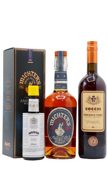 Michter's - Angostura Bitters, Cocchi Vermouth & Unblended American Whiskey Manhattan Cocktail Bundle