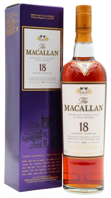 The Macallan - 2008 Release Sherry Oak Highland Single Malt Scotch 1990 18 year old Whisky