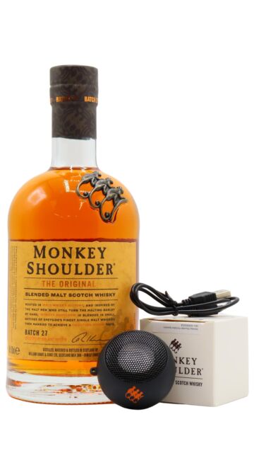 Monkey Shoulder - Blended Malt Scotch Whisky (Includes Portable Speaker)
