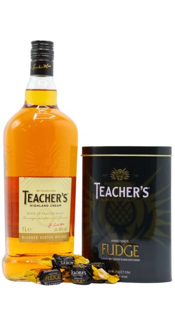 Teacher's - Highland Cream Blended Scotch Whisky (1 Litre) (Includes Whisky Fudge)