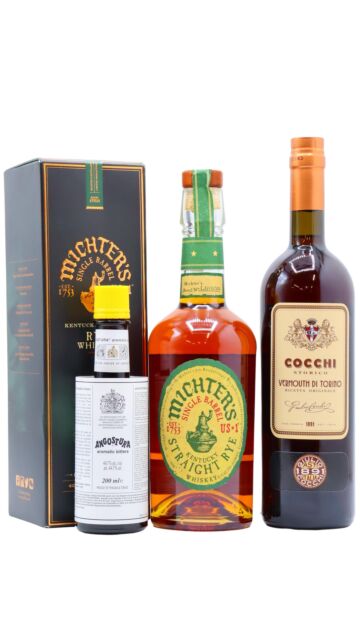 Michter's - Angostura Bitters, Cocchi Vermouth & Rye Whiskey Manhattan Cocktail Bundle
