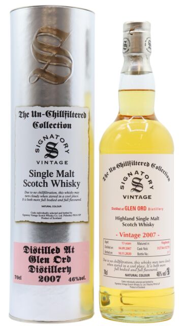 Glen Ord - Signatory Vintage Single Malt Scotch 2007 13 year old Whisky