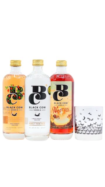 Black Cow - Pure Milk, Strawberry & Negroni Vodka Bundle