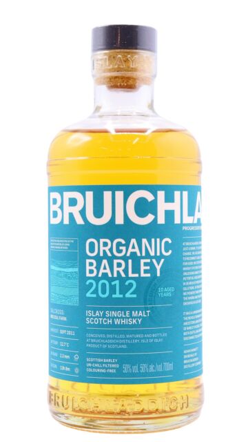 Bruichladdich - Organic Barley Islay Single Malt Scotch 2012 10 year old Whisky