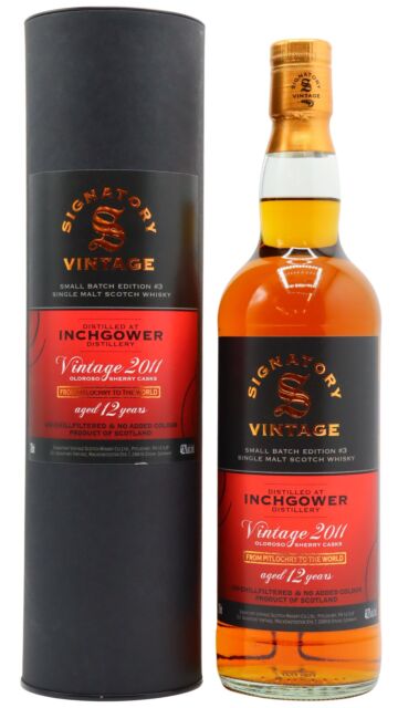 Inchgower - Signatory Vintage Small Batch Edition #3 Single Malt Scotch 2011 12 year old Whisky