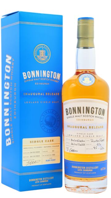Bonnington - Inaugural Release Single Cask 2020 3 year old Whisky