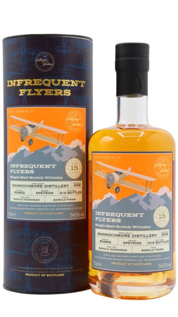 Mannochmore - Infrequent Flyers Single Barolo Cask #804802 2008 15 year old Whisky