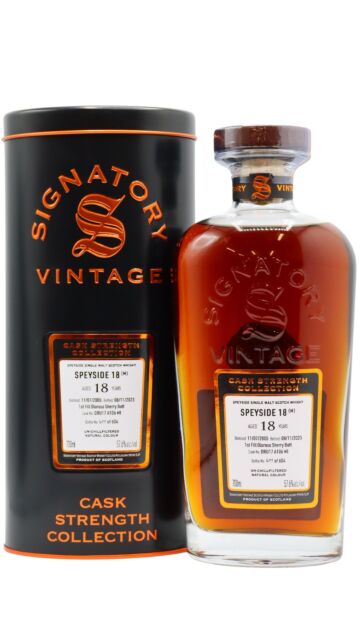 Undisclosed Speyside - (M) Signatory Vintage Cask Strength Collection Single Cask #8 2005 18 year old Whisky