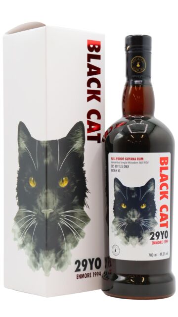Enmore (Silent) - Black Cat Guyana 1994 29 year old Rum