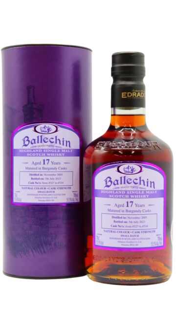 Ballechin - Small Batch Burgundy Cask Finish Single Malt Scotch 2005 17 year old Whisky