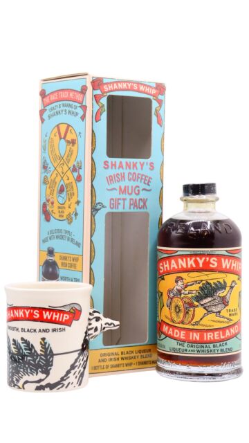 Shanky's Whip - Black Irish Whiskey Liqueur Ceramic Mug Gift Pack