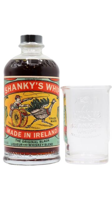 Shanky's Whip - Black Irish Whiskey Liqueur (Includes Branded Glass)