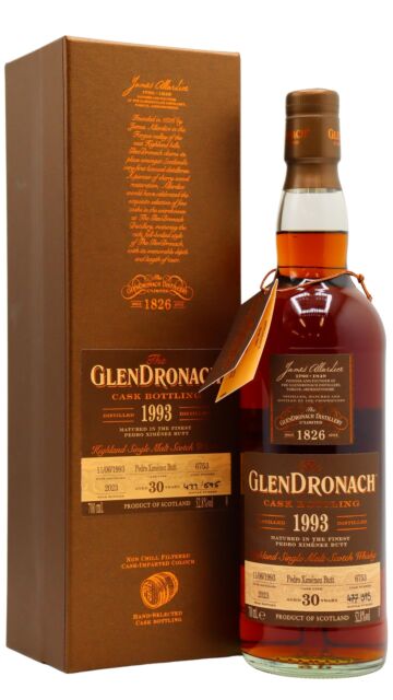 Glendronach - Single Pedro Ximenez Sherry Cask #6753 1993 30 year old Whisky (UK Exclusive)