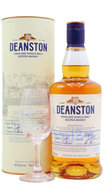 Deanston - Highland Single Malt Scotch 12 year old Whisky (Includes Tasting Glass)