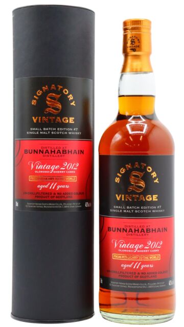 Bunnahabhain - Signatory Vintage Small Batch Edition #7 Single Malt Scotch 2012 11 year old Whisky