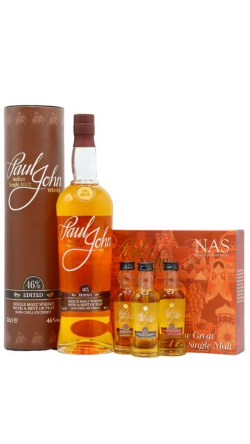 Paul John - Edited Indian Single Malt Whisky (Includes Miniature Gift Pack)