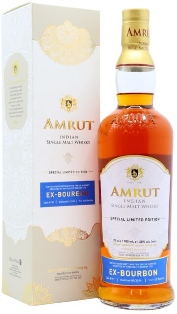 Amrut - Ex-Bourbon Single Cask #197 2016 7 year old Whisky (UK Exclusive)