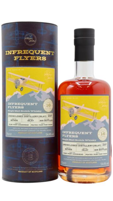 Undisclosed Islay - Infrequent Flyers Single Port Cask #807405 2007 16 year old Whisky