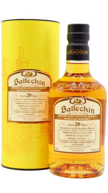 Ballechin - Small Batch Bourbon Cask Matured Single Malt Scotch 2004 20 year old Whisky