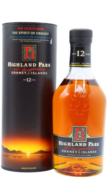 Highland Park - Single Malt Scotch 12 year old Whisky (1990's Bottling) (75cl)