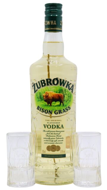 Zubrowka  - Bison Grass Polish Vodka (Includes Shot Glasses)