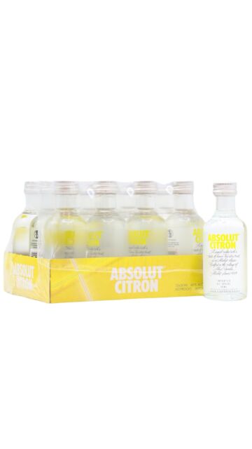 Absolut - Citron - Lemon Flavoured Vodka Miniatures (12 x 5cl)