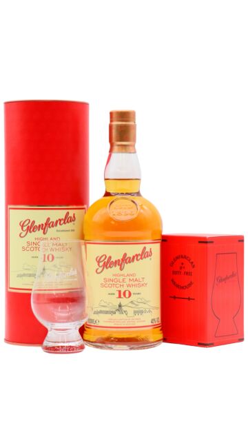 Glenfarclas - Highland Single Malt Scotch 10 year old Whisky (Includes Glencairn Glass)