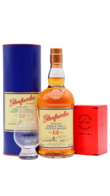 Glenfarclas - Highland Single Malt Scotch 12 year old Whisky (Includes Glencairn Glass)