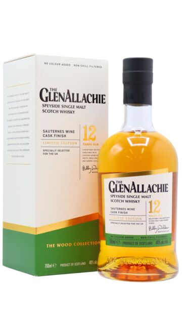 GlenAllachie - The Wood Collection - Sauternes Wine Single Malt Scotch 12 year old Whisky (UK Exclusive)