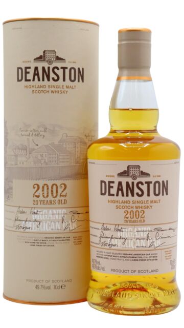 Deanston - Organic American Oak Highland Single Malt Scotch 2002 20 year old Whisky
