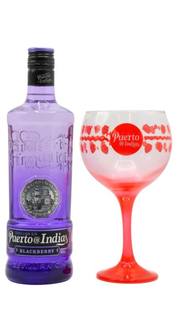 Puerto De Indias - Blackberry Gin (Includes Copa Glass)