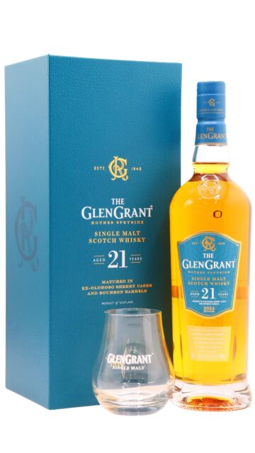 Glen Grant - Speyside Single Malt Scotch 21 year old Whisky (Includes Tasting Glass)